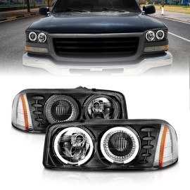Anzo 111192 - Projector Headlights w/ Halo (Black Housing, Clear Lens)
