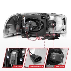 Anzo 111192 - Projector Headlights w/ Halo (Black Housing, Clear Lens)