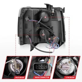 Anzo 111199 - Projector Headlights w/ Halo (Chrome Housing, Clear Lens)