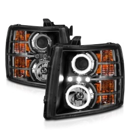 Anzo 111200 - Projector Headlights w/ Halo (Black Housing, Clear Lens)