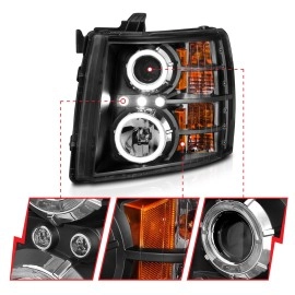 Anzo 111200 - Projector Headlights w/ Halo (Black Housing, Clear Lens)