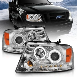 Anzo 111203 - Projector Headlights w/ Halo (Chrome Housing, Clear Lens)