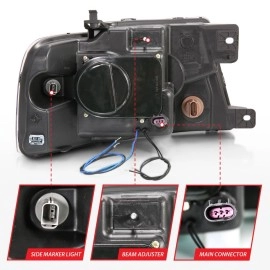 Anzo 111203 - Projector Headlights w/ Halo (Chrome Housing, Clear Lens)