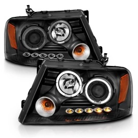 Anzo 111204 - Projector Headlights w/ Halo (Black Housing, Clear Lens)
