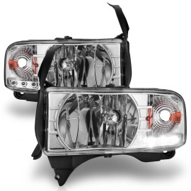 Anzo 111206 - Crystal Headlights w/ LED Accent (Chrome Housing, Clear Lens)