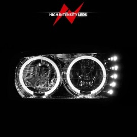 Anzo 111208 - Crystal Headlights w/ LED Halo (Chrome Housing, Clear Lens)