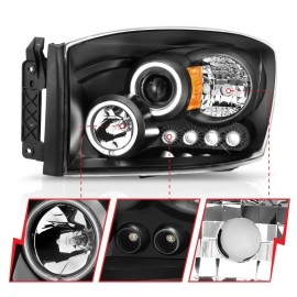 Anzo 111209 - Projector Headlights w/ Halo (Black Housing, Clear Lens)