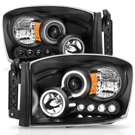 Anzo 111209 - Projector Headlights w/ Halo (Black Housing, Clear Lens)