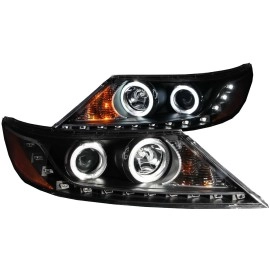 Anzo 111248 - Projector Headlights w/ RX Halo (Black Housing, Clear Lens)