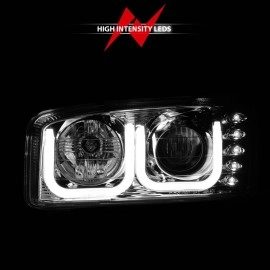 Anzo 111304 - Projector Headlights w/ U-Bar Halo (Chrome Housing, Clear Lens)