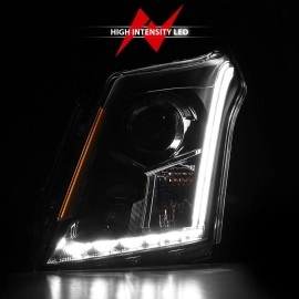 Anzo 111308 - Plank Style Projector Headlights (Black Housing, Clear Lens)