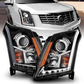 Anzo 111308 - Plank Style Projector Headlights (Black Housing, Clear Lens)