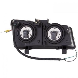 Anzo 111312 - Projector Headlights w/ U-Bar Halo (Black Housing, Clear Lens)
