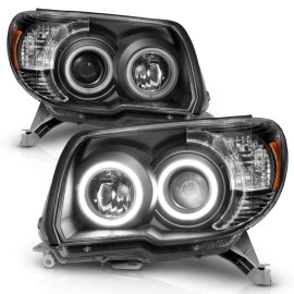 Anzo 111320 - Projector Headlights w/ RX Halo (Black Housing, Clear Lens)
