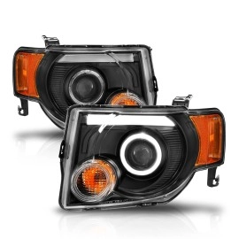 Anzo 111355 - Projector Headlights w/ Halo (Black Housing, Clear Lens)