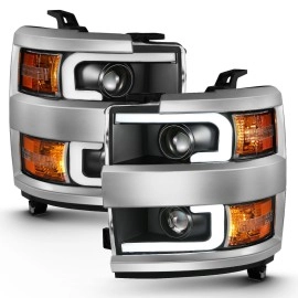 Anzo 111359 - Plank Style Projector Headlights (Black Housing, Clear Lens)