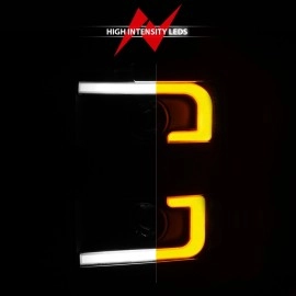 Anzo 111364 - Projector Headlights w/ Switchback Signal (Black Housing, Clear Lens)