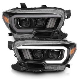Anzo 111379 - Plank Style Projector Headlights (Black Housing, Clear Lens)
