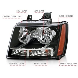 Anzo 111392 - Crystal Headlights (Black Housing, Clear Lens)