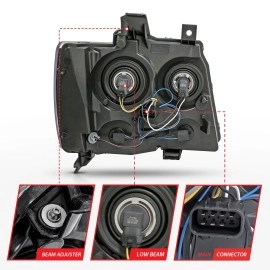 Anzo 111392 - Crystal Headlights (Black Housing, Clear Lens)