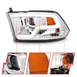 Anzo 111405 - Plank Style Projector Headlights (Chrome Housing, Clear Lens)