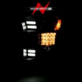 Anzo 111408 - Bar Style Projector Headlights w/ Sequential Turn Signal (Black Housing, Clear Lens)