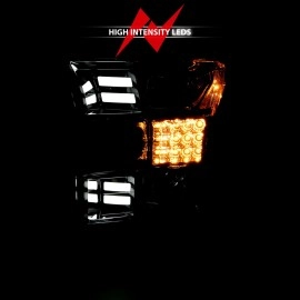 Anzo 111409 - Bar Style Projector Headlights w/ Sequential Turn Signal (Chrome Housing, Clear Lens)