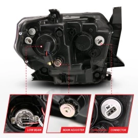 Anzo 111415 - Bar Style Projector Headlights w/ Switchback Turn Signal (Chrome Housing, Clear Lens)