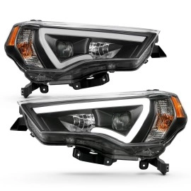 Anzo 111416 - Plank Style Projector Headlights (Black Housing, Clear Lens)