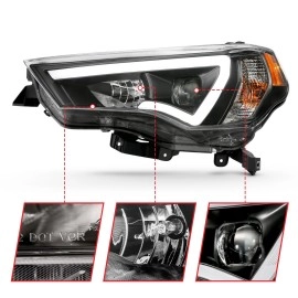 Anzo 111416 - Plank Style Projector Headlights (Black Housing, Clear Lens)