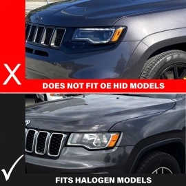 Anzo 111419 - Plank Style Projector Headlights w/ Switchback Lights (Chrome Housing, Clear Lens)