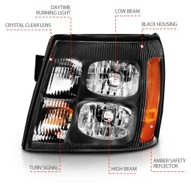 Anzo 111423 - Crystal Headlights (Black Housing, Clear Lens)