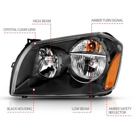 Anzo 111425 - Crystal Headlights (Black Housing, Clear Lens)