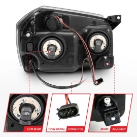 Anzo 111425 - Crystal Headlights (Black Housing, Clear Lens)