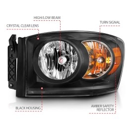 Anzo 111427 - Crystal Headlights (Black Housing, Clear Lens)