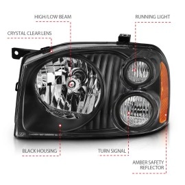 Anzo 111433 - Crystal Headlights (Black Housing, Clear Lens)