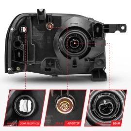 Anzo 111433 - Crystal Headlights (Black Housing, Clear Lens)