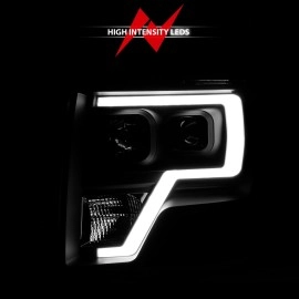 Anzo 111443 - Plank Style Projector Headlights (Black Housing, Clear Lens)