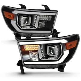 Anzo 111447 - Plank Style Projector Headlights (Black Housing, Clear Lens)