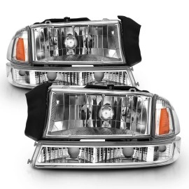 Anzo 111455 - Crystal Headlights w/ Parking Lights (Chrome Housing, Clear Lens)