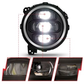 Anzo 111466 - Full LED Projector Headlights (Black Housing, Clear Lens)