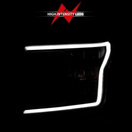 Anzo 111467 - Plank Style Projector Headlights (Black Housing, Clear Lens)