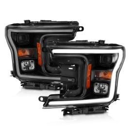 Anzo 111467 - Plank Style Projector Headlights (Black Housing, Clear Lens)