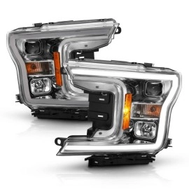 Anzo 111468 - Plank Style Projector Headlights (Chrome Housing, Clear Lens)