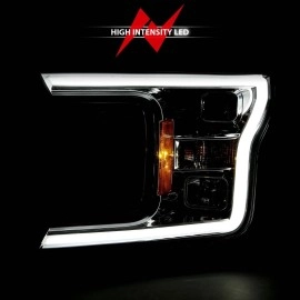 Anzo 111468 - Plank Style Projector Headlights (Chrome Housing, Clear Lens)