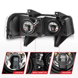 Anzo 111474 - Crystal Headlights (Black Housing, Clear Lens)