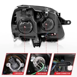 Anzo 111476 - OE Style Projector Headlights (Chrome Housing, Clear Lens)