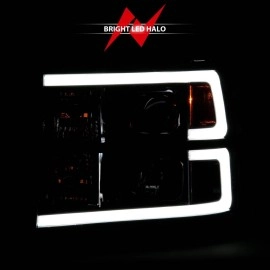 Anzo 111482 - Plank Style Projector Headlights (Black Housing, Clear Lens)