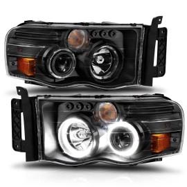 Anzo 111490 - Projector Headlights w/ Halo (Black Housing, Clear Lens)