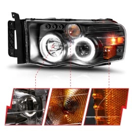 Anzo 111490 - Projector Headlights w/ Halo (Black Housing, Clear Lens)